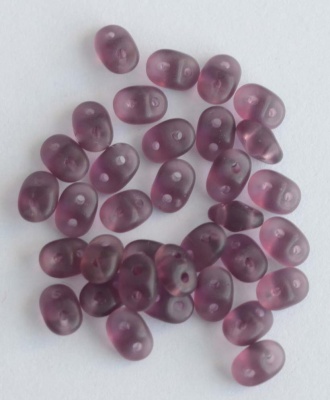 Superduo Purple Amethyst Matt 20060-84110 Czech Beads x 10g